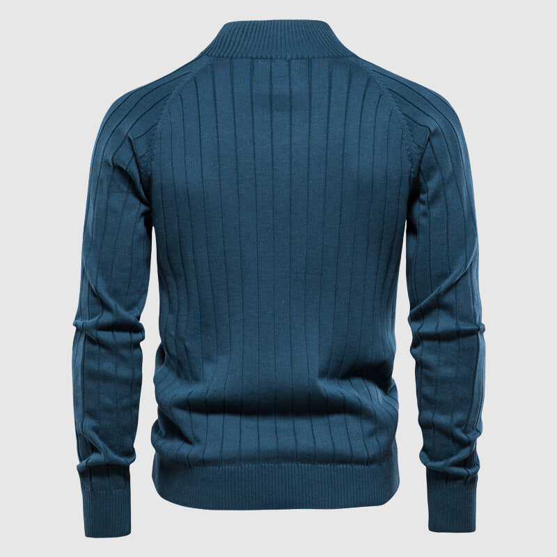 Reißverschluss-Pullover | Durchgehender Reißverschluss | Gestrickt | Strickjacke mit Reißverschluss | Herren-Strickjacke-Chaps Herrenmode