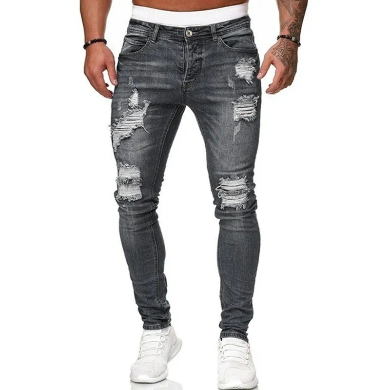 Ripped Jeans | Slim-Fit-Jeans | Gewaschene Jeans | Skinny-Jeans | Herrenjeans-Chaps Herrenmode