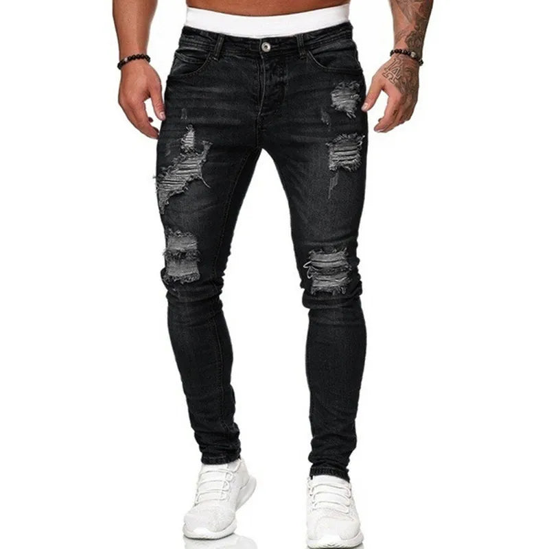 Ripped Jeans | Slim-Fit-Jeans | Gewaschene Jeans | Skinny-Jeans | Herrenjeans-Chaps Herrenmode