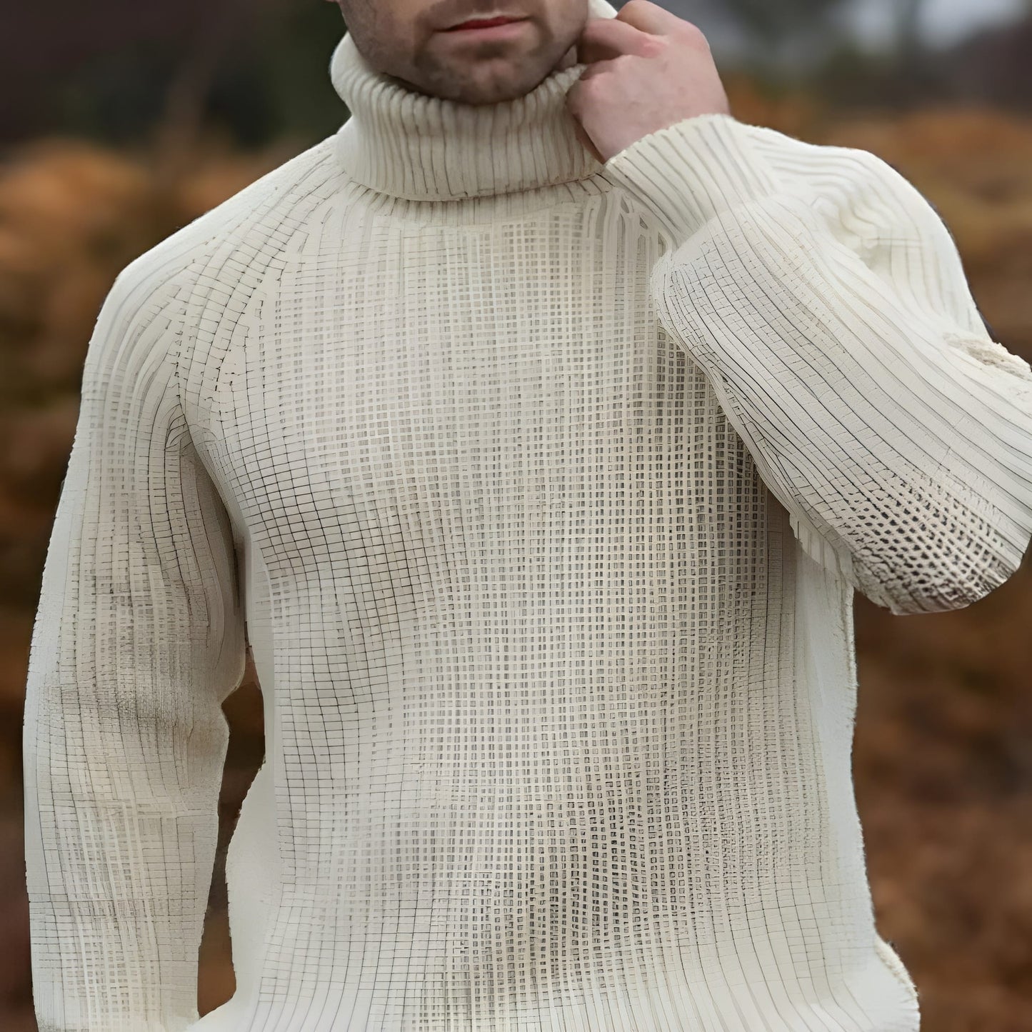 Rollkragenpullover – Rollkragen – Rippstrick – Strickpullover – Herrenstrickwaren-Chaps Herrenmode