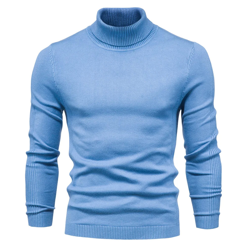 Rollkragenpullover – schmal geschnittener Herren-Strickpullover mit hohem Kragen-Chaps Herrenmode