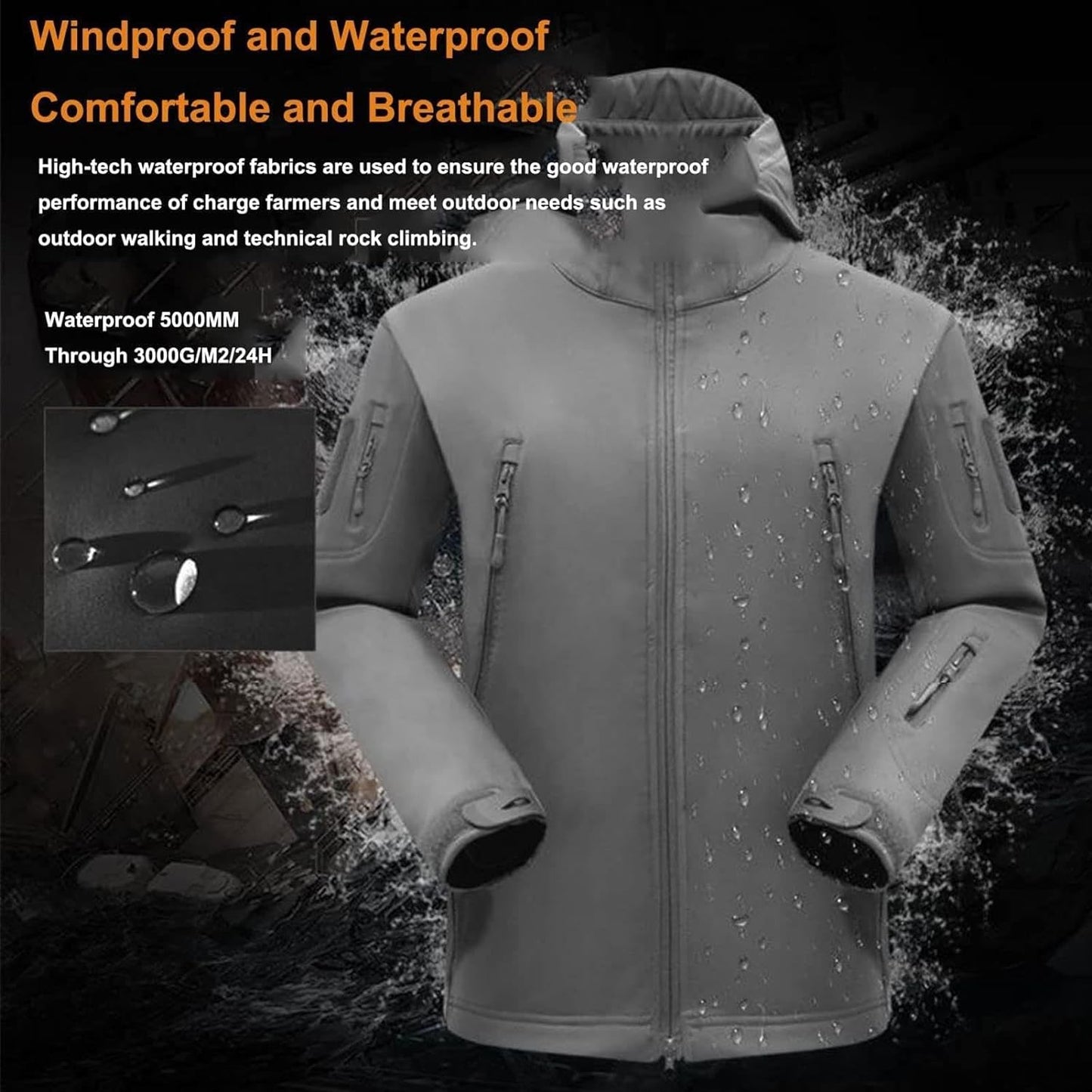Set aus Jacke und Hose – taktische Outdoor-Jacke und Cargohose für Herren-Chaps Herrenmode
