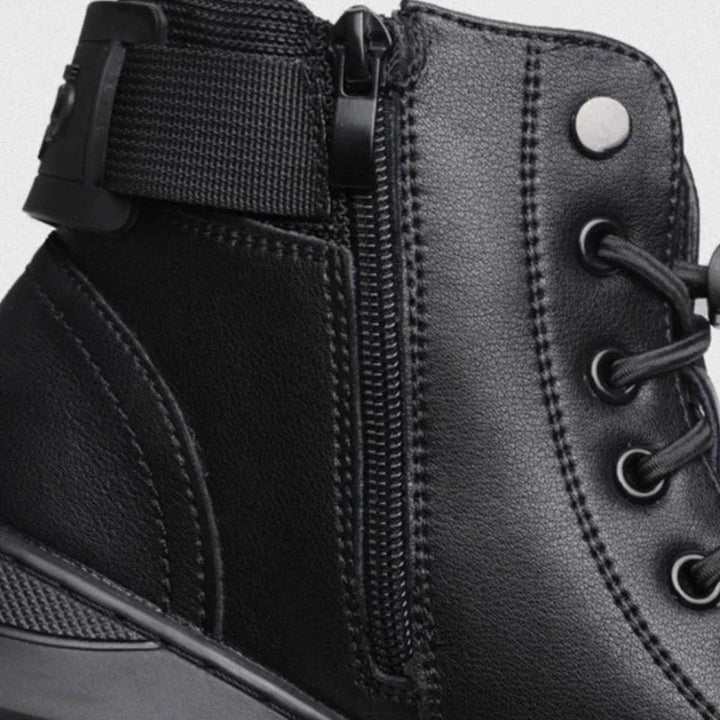 Sneaker-Stiefel – Schwarz – Reißverschluss – Hohe Sneakers – Herrenschuhe-Chaps Herrenmode