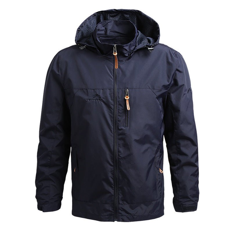 Softshell Jacke - Herren Kapuzenjacke Wasserdicht Outdoor Winddicht Jacke-Blau-S-Chaps Herrenmode