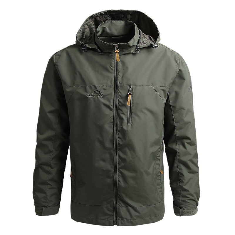 Softshell Jacke - Herren Kapuzenjacke Wasserdicht Outdoor Winddicht Jacke-Grün-S-Chaps Herrenmode