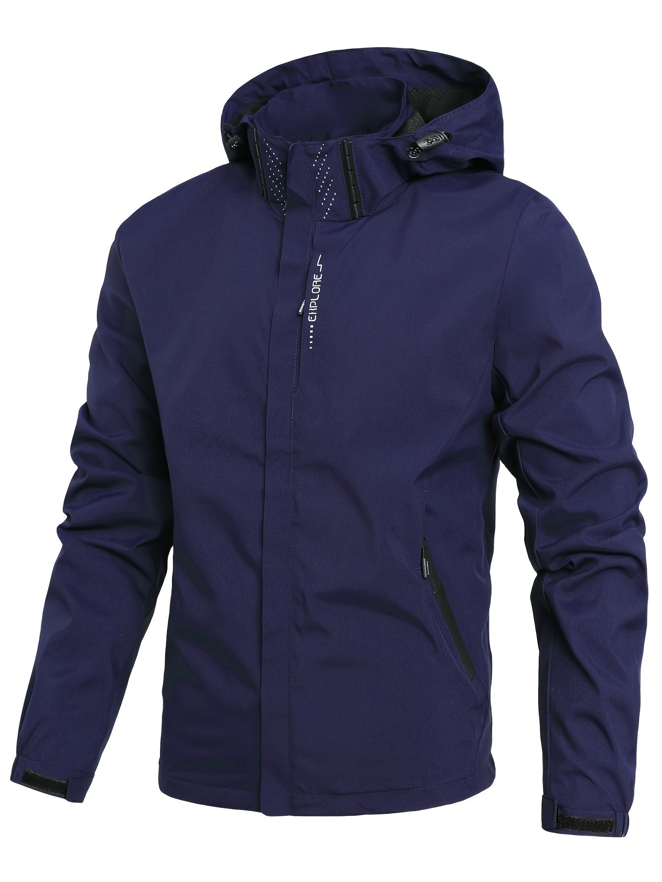 Softshelljacke | Mit Kapuze | Winddicht | Outdoorjacke | Herrenjacke-Marineblau-M-Chaps Herrenmode