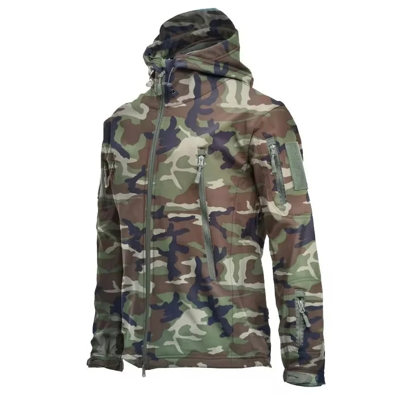 Softshelljacke | Outdoor | Windjacke | Outdoorjacke | Herrenjacke-Dunkle Tarnung-S-Chaps Herrenmode