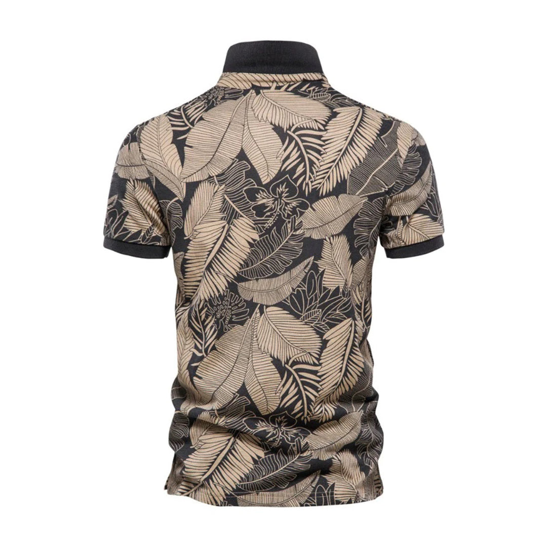 Sommerhemd – Herren-Polo-T-Shirt mit kurzen Ärmeln, Kragen und Aufdruck-Chaps Herrenmode