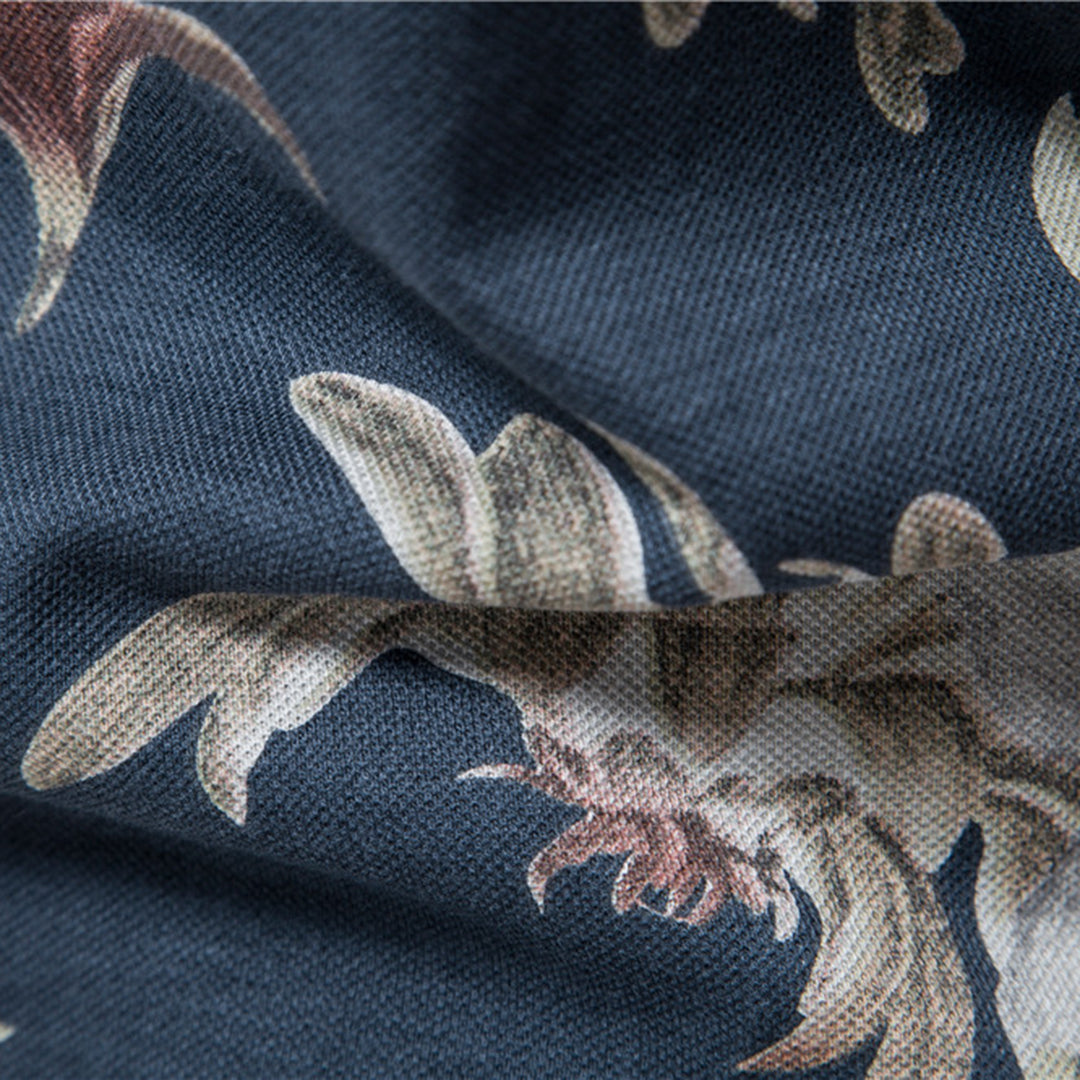 Sommerhemd – Herren-Polo-T-Shirt mit kurzen Ärmeln, Kragen und Aufdruck-Chaps Herrenmode