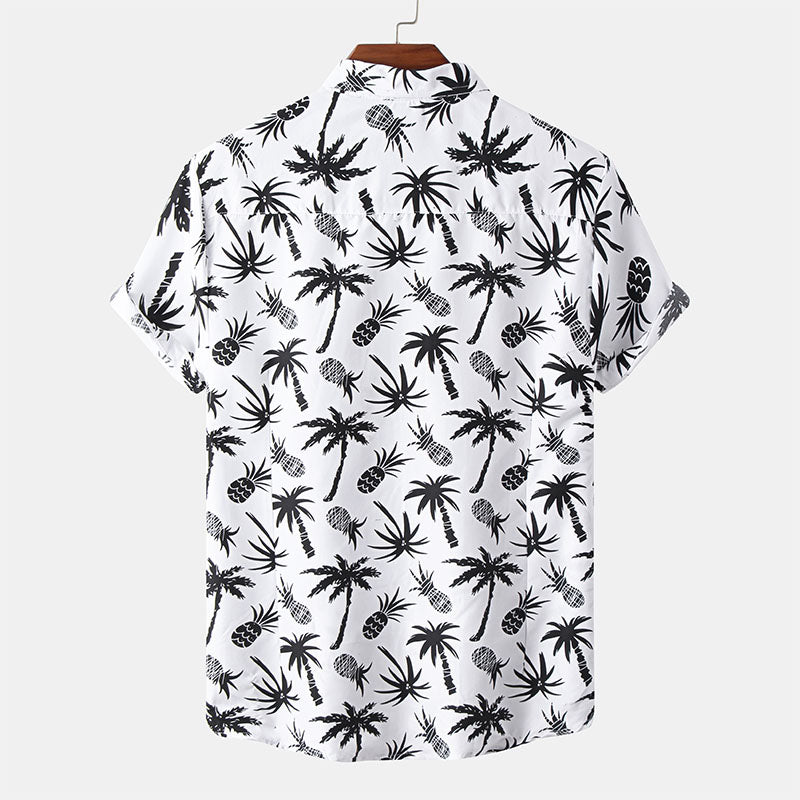 Sommerhemd – Kurzarm – Bedruckt – Hemd mit Knopfleiste – Herrenhemden-Chaps Herrenmode