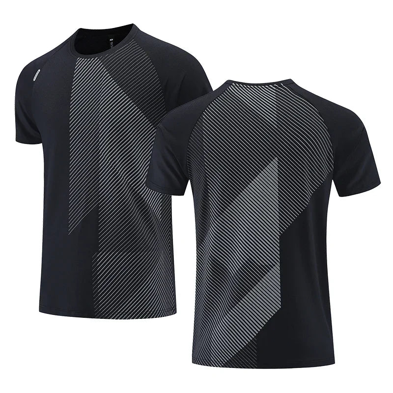 Sport-T-Shirt – atmungsaktives, schnell trocknendes Kurzarm-Fitness-T-Shirt für Herren-Chaps Herrenmode