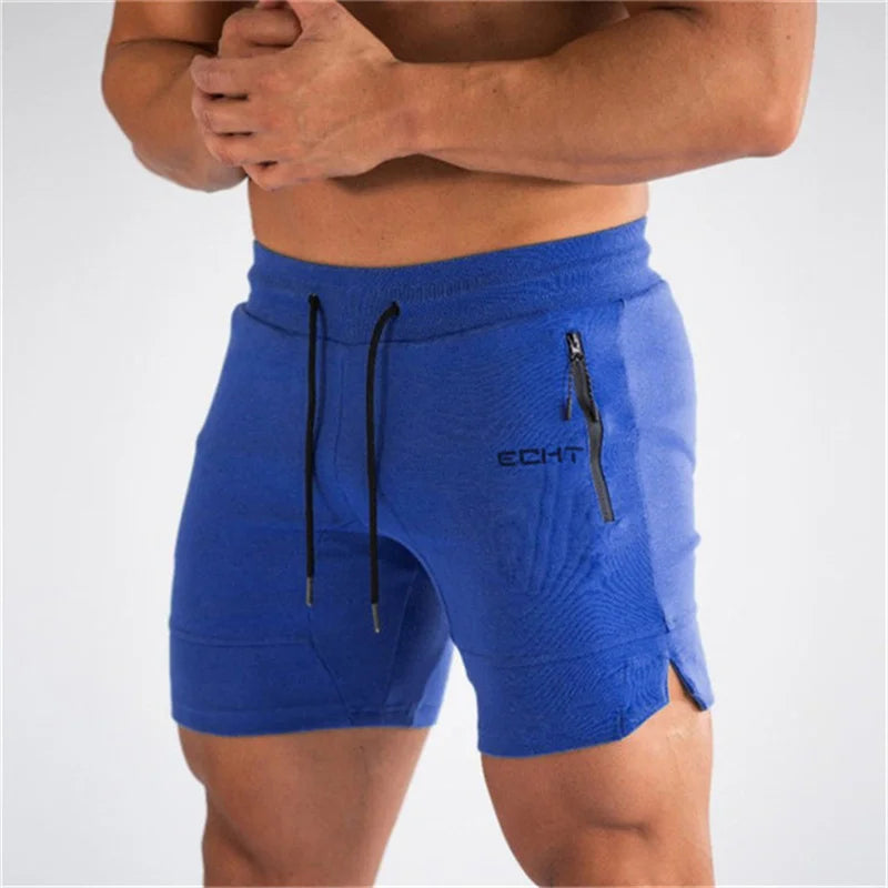 Sportshorts – Aktive Shorts für Männer mit Kordelzug und Taschen-Dunkelblau-S-Chaps Herrenmode