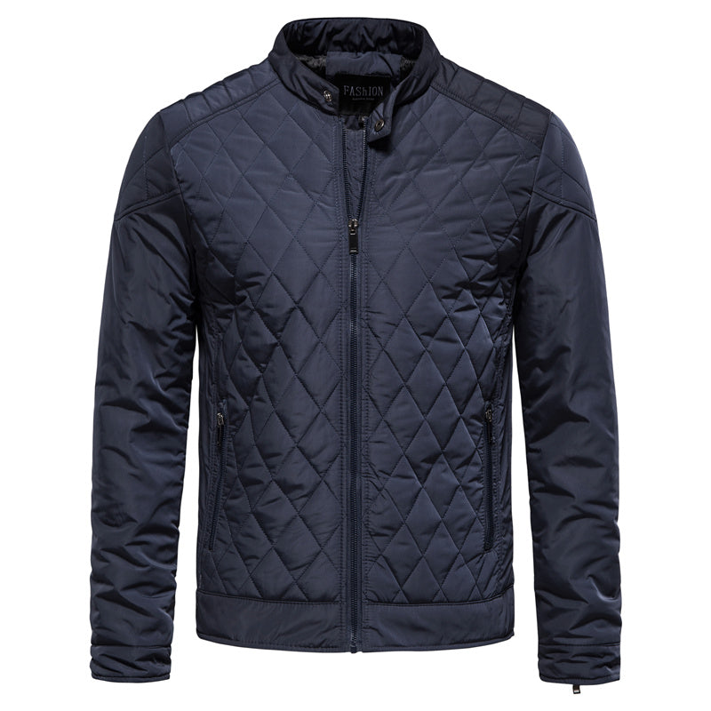 Steppjacke – Freizeit – Reißverschluss – Winterjacke – Herrenjacke-Blau-M-Chaps Herrenmode