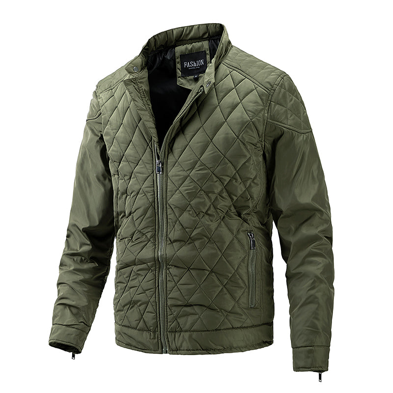 Steppjacke – Freizeit – Reißverschluss – Winterjacke – Herrenjacke-Grün-M-Chaps Herrenmode
