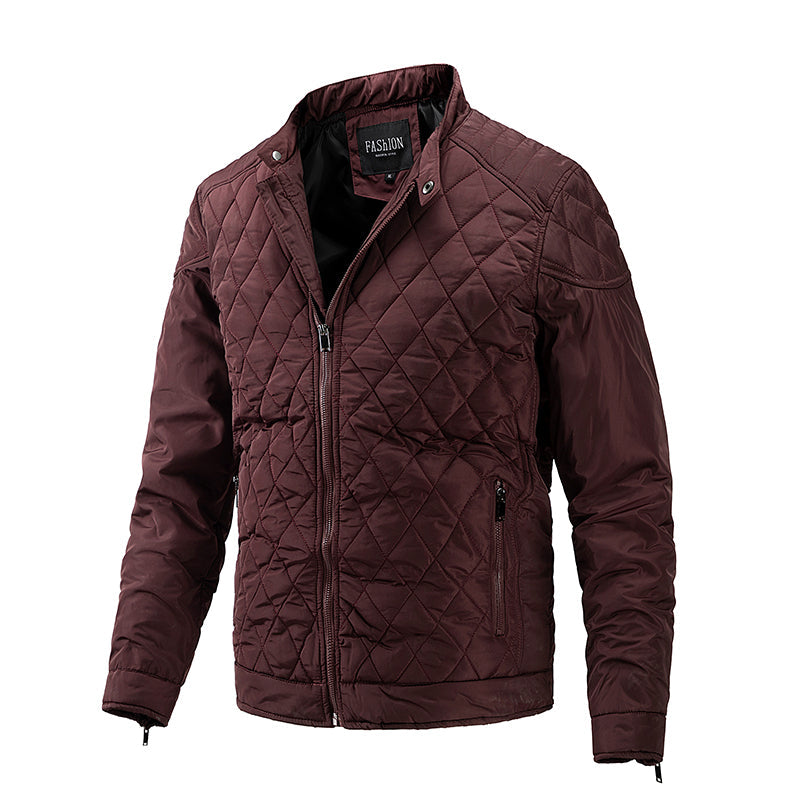 Steppjacke – Freizeit – Reißverschluss – Winterjacke – Herrenjacke-Rot-M-Chaps Herrenmode