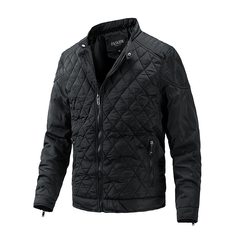 Steppjacke – Freizeit – Reißverschluss – Winterjacke – Herrenjacke-Schwarz-M-Chaps Herrenmode