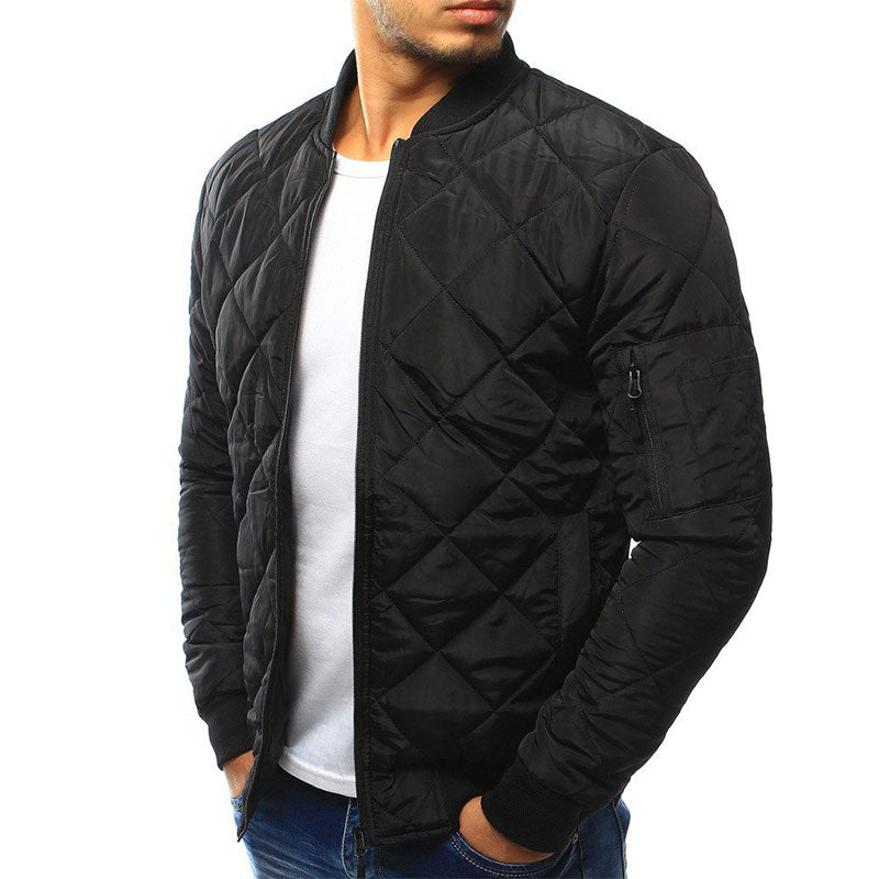 Steppjacke – lässige Winterjacke für Herren mit Reißverschluss und Taschen-Chaps Herrenmode