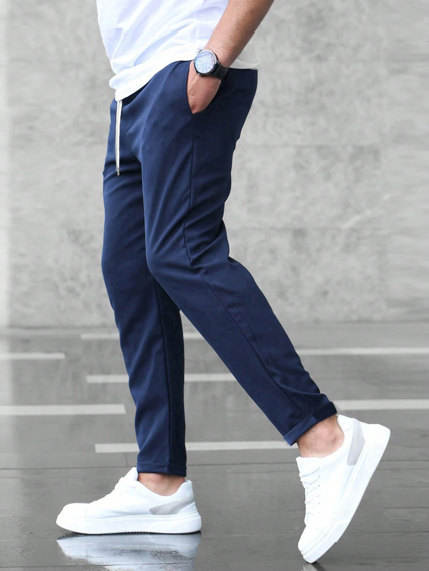 Stretch-Hose – Bequem – Kordelzug – Stretch-Chinohose – Herrenhose-Chaps Herrenmode