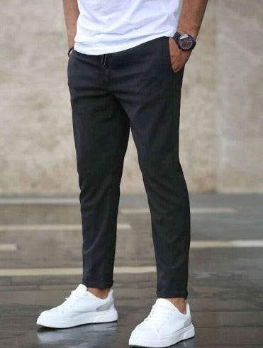 Stretch-Hose – Bequem – Kordelzug – Stretch-Chinohose – Herrenhose-Chaps Herrenmode