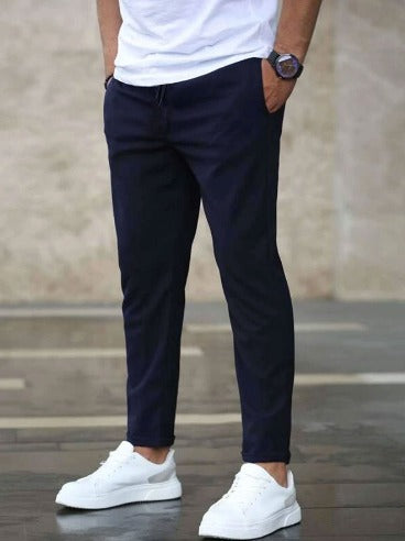 Stretch-Hose – Bequem – Kordelzug – Stretch-Chinohose – Herrenhose-Chaps Herrenmode