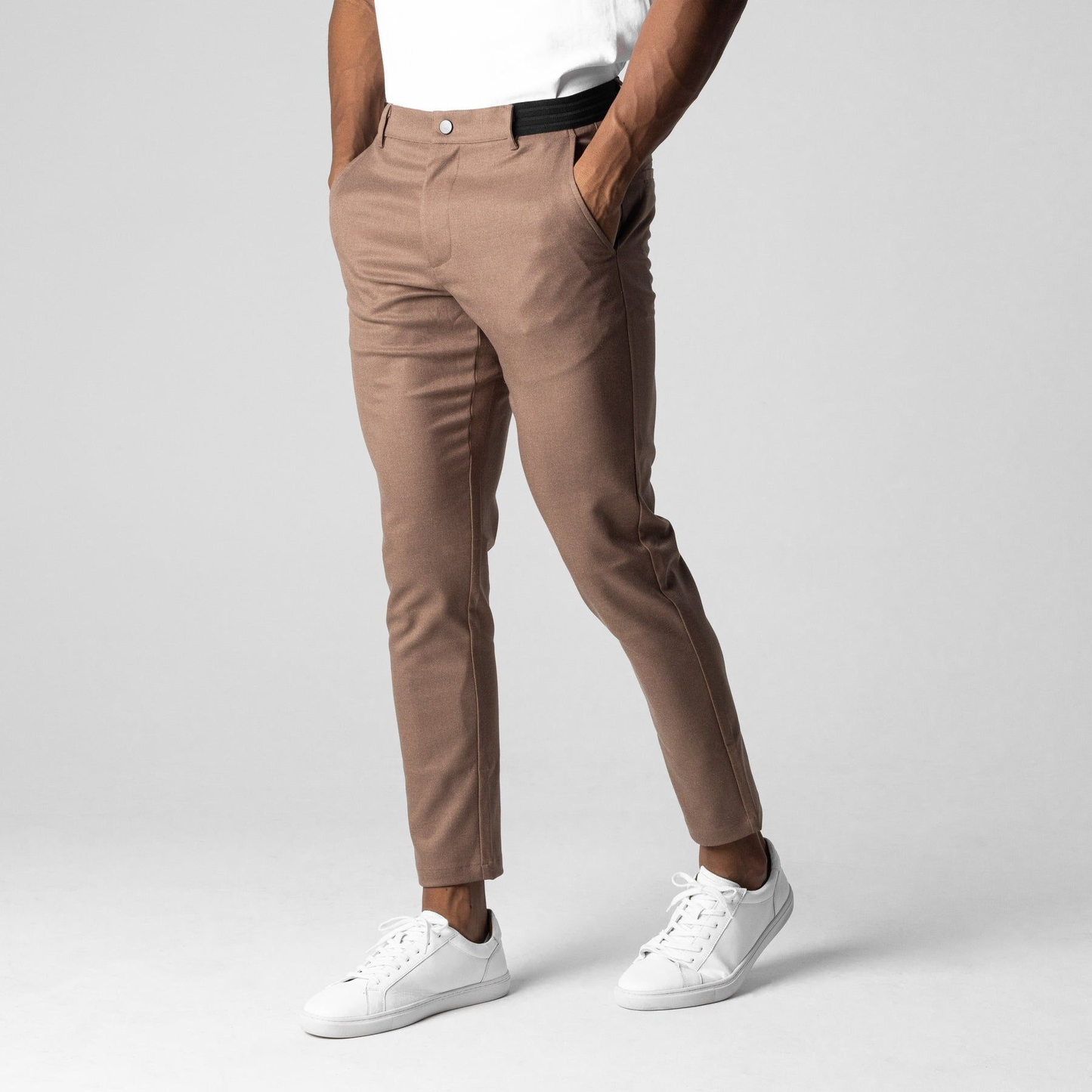 Stretch-Hosen | Elastische Taille | Slim Fit | Chinos | Herrenhosen-Bärin-XS-Chaps Herrenmode