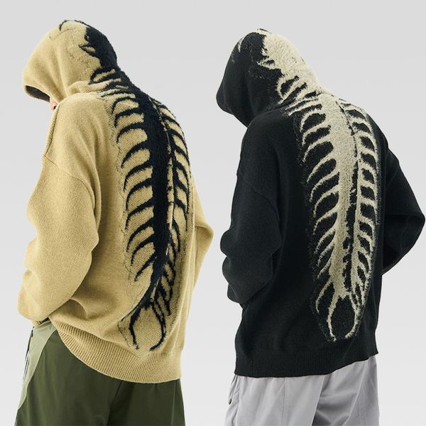 Strick-Hoodie – Bedruckt – Locker geschnitten – Oversized Hoodie – Herren-Hoodie-Chaps Herrenmode