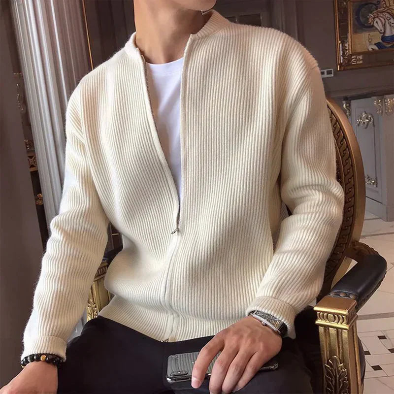 Strickjacke | Weich | Langarm | Reißverschluss-Strickjacke | Herren-Strickjacke-Chaps Herrenmode