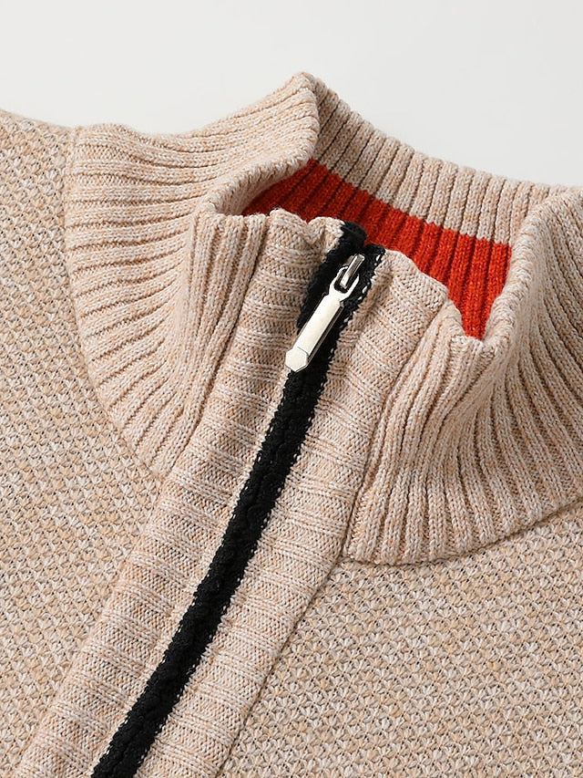Strickjacke | Zip-Up | Stehkragen | Strickjacke | Herrenbekleidung-Chaps Herrenmode