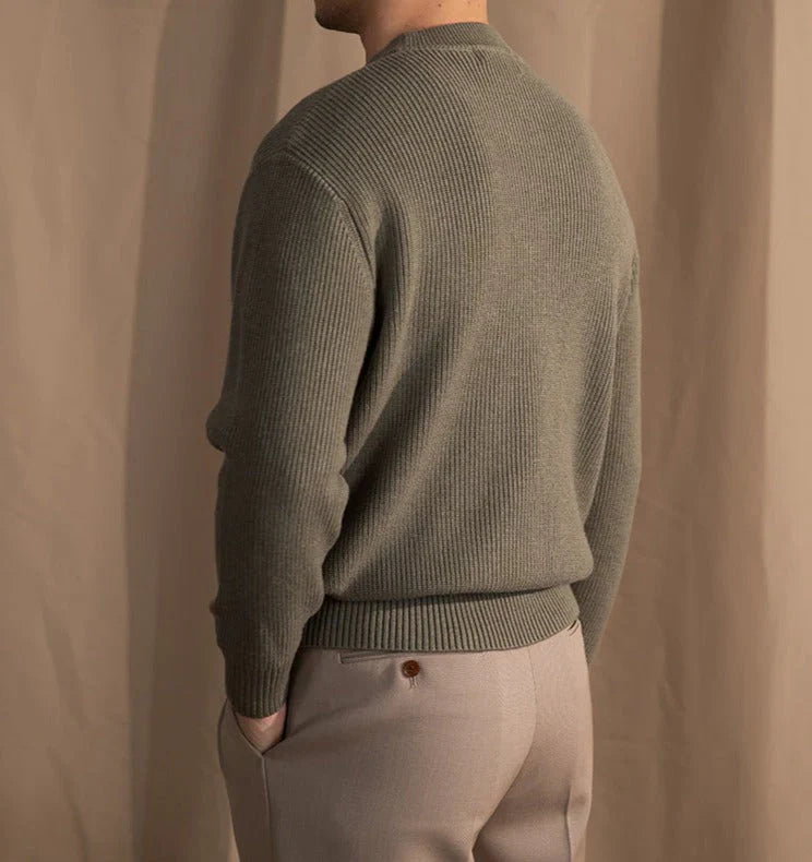 Strickpullover | Gerippt | Rundhalsausschnitt | Strickpullover | Herrenbekleidung-Chaps Herrenmode