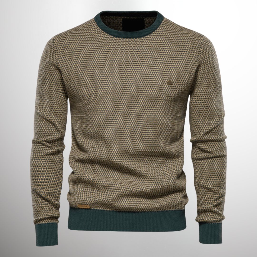 Strickpullover | Langarm | Rundhalsausschnitt | Pullover | Herrenshirt-Grün-M-Chaps Herrenmode