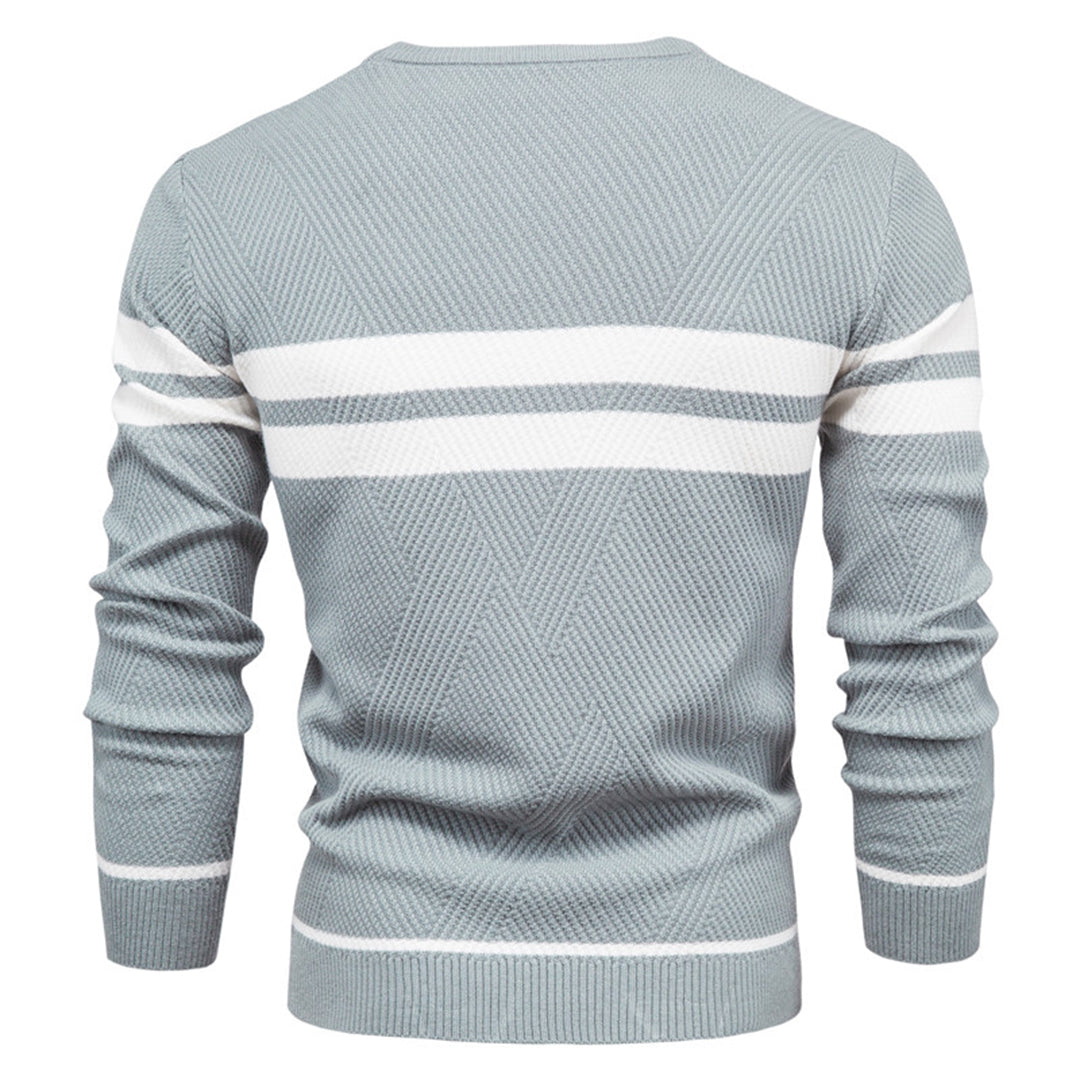 Strickpullover – Schmal Geschnitten – Rundhalsausschnitt – Pullover – Herrenbekleidung-Chaps Herrenmode