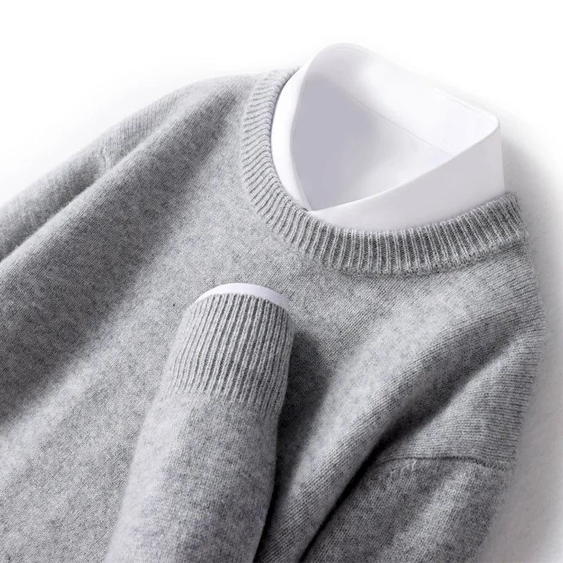 Strickpullover - Warmer Rundhals-Strickpullover für Männer-Chaps Herrenmode
