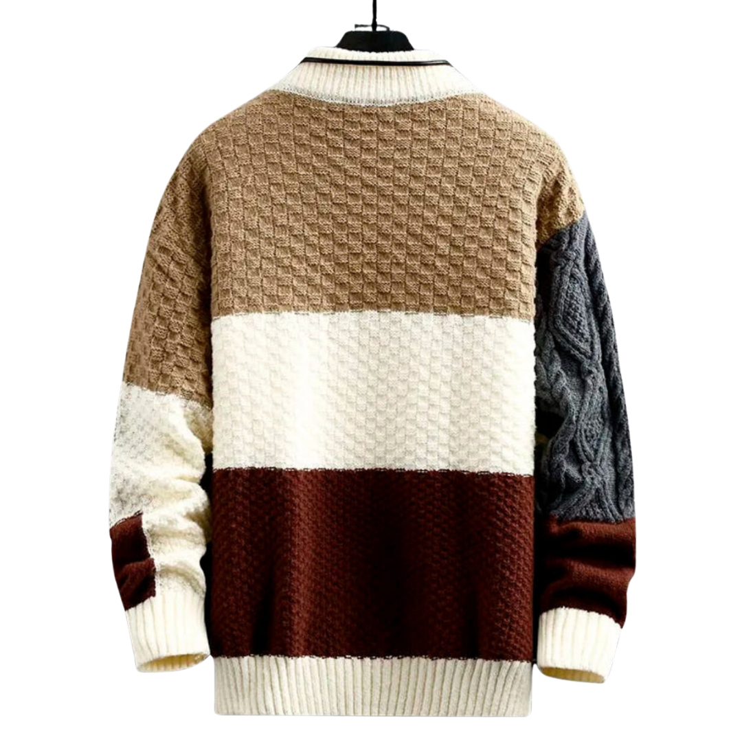 Strickpullover | Winter | Rundhalsausschnitt | Grobstrickpullover | Herren-Strickwaren-Chaps Herrenmode