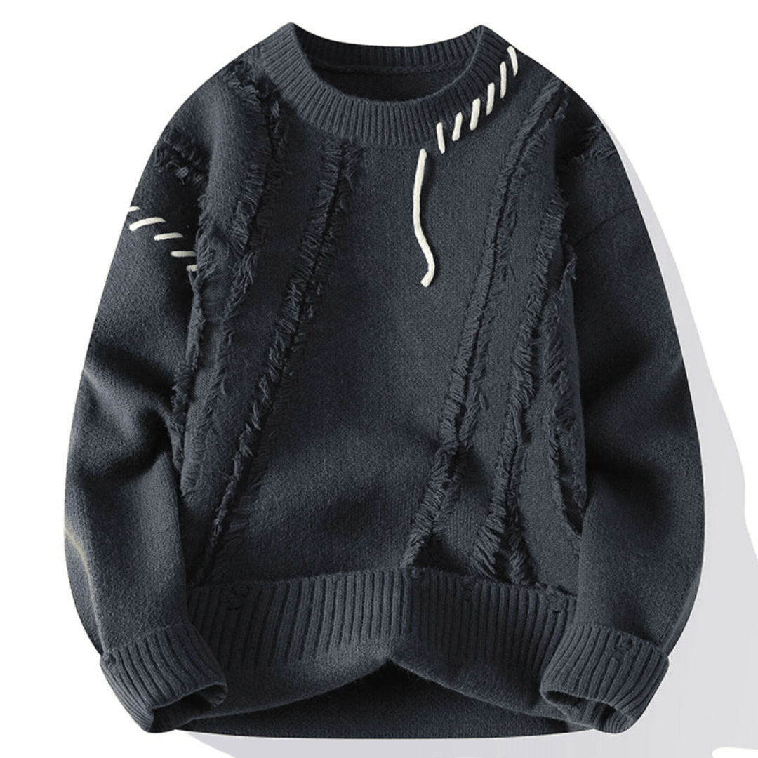 Strickpullover | Winter | Rundhalsausschnitt | Grobstrickpullover | Herren-Strickwaren-Chaps Herrenmode
