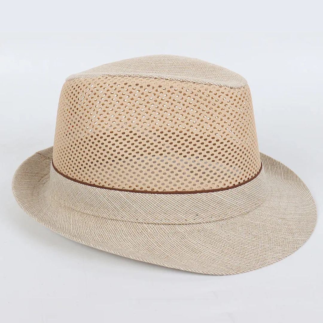 Strohhut für Männer | Deutsch | Oktoberfest | Hut mit Krempe | Korbhut für Männer-Beige-57 cm-Chaps Herrenmode