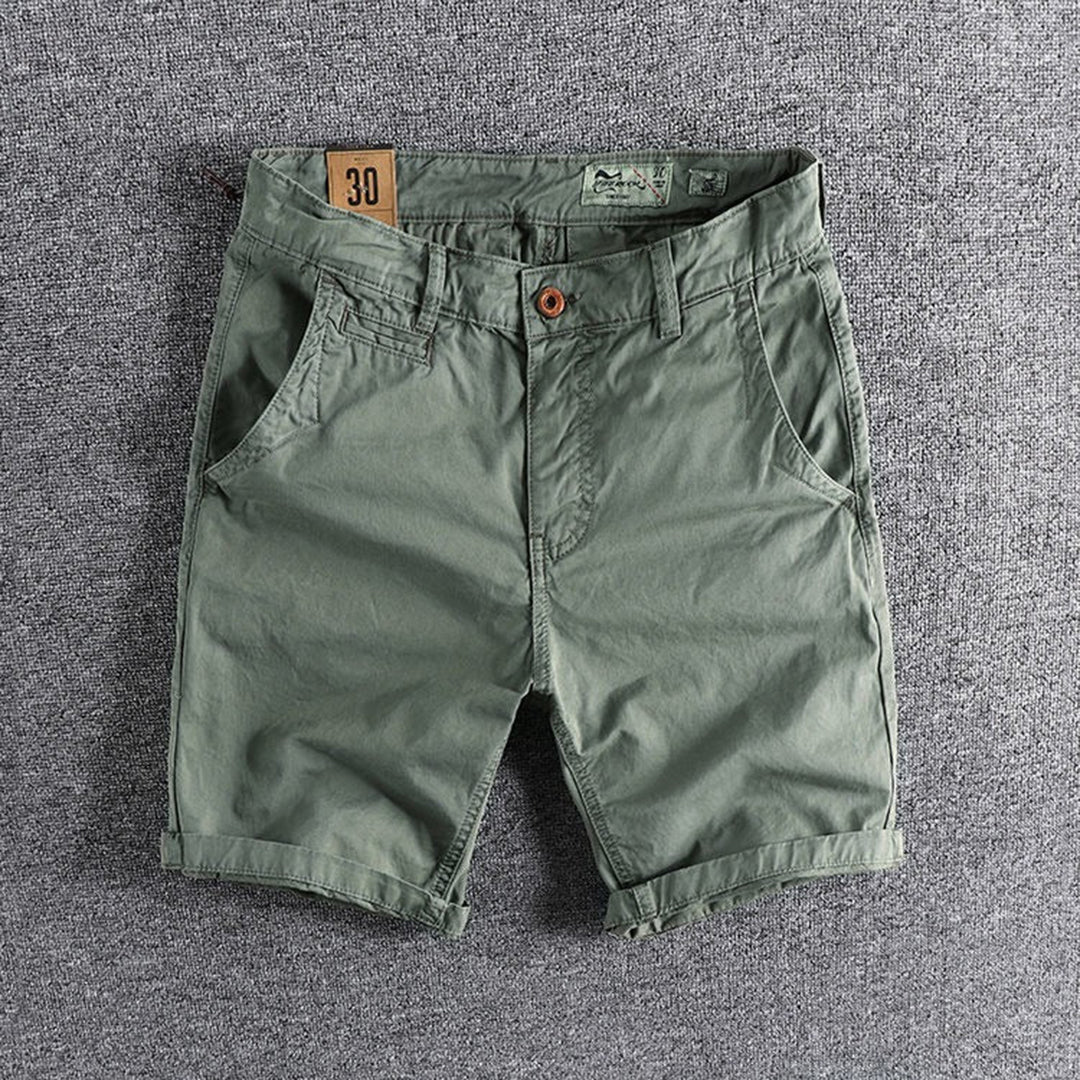Summer Shorts - Men's Comfortable Stretch Denim Shorts-Grün-S-Chaps Herrenmode