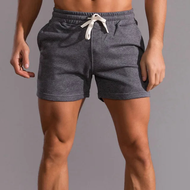 Sweat Shorts - Kordelzug - Elastischer Bund - Jogger Shorts - Shorts für Männer-Dunkelgrau-S-Chaps Herrenmode