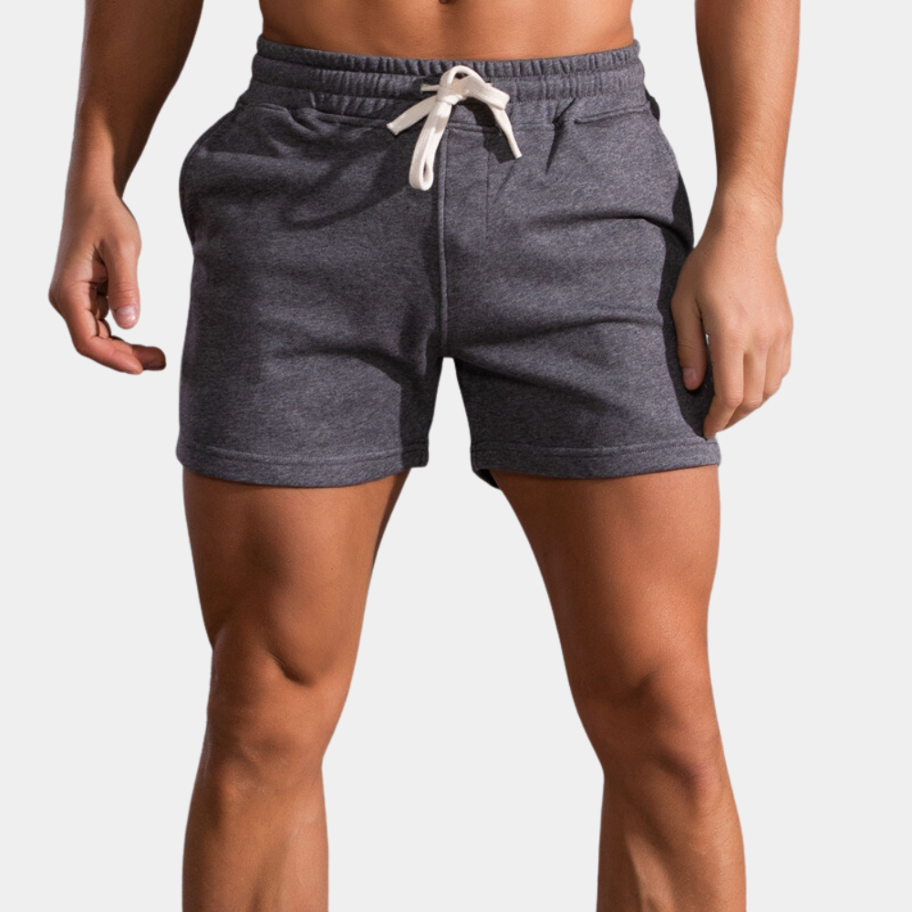 Sweat Shorts - Sportliche Freizeitshorts für Männer mit elastischem Bund-Tiefesgrau-36-Chaps Herrenmode