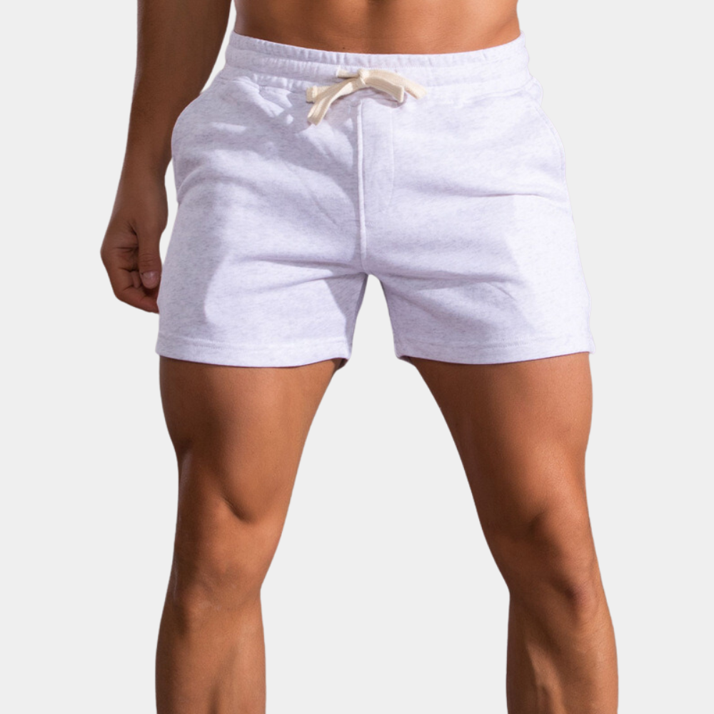 Sweat Shorts - Sportliche Freizeitshorts für Männer mit elastischem Bund-Weiß-36-Chaps Herrenmode