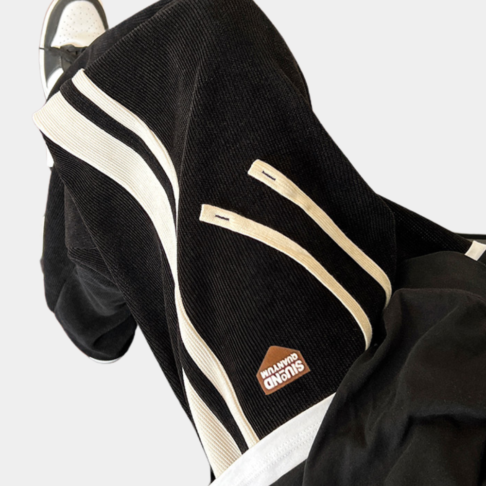 Sweatpants - Gestreifte Herren Jogger mit weitem Bein und lockerer Passform-Chaps Herrenmode