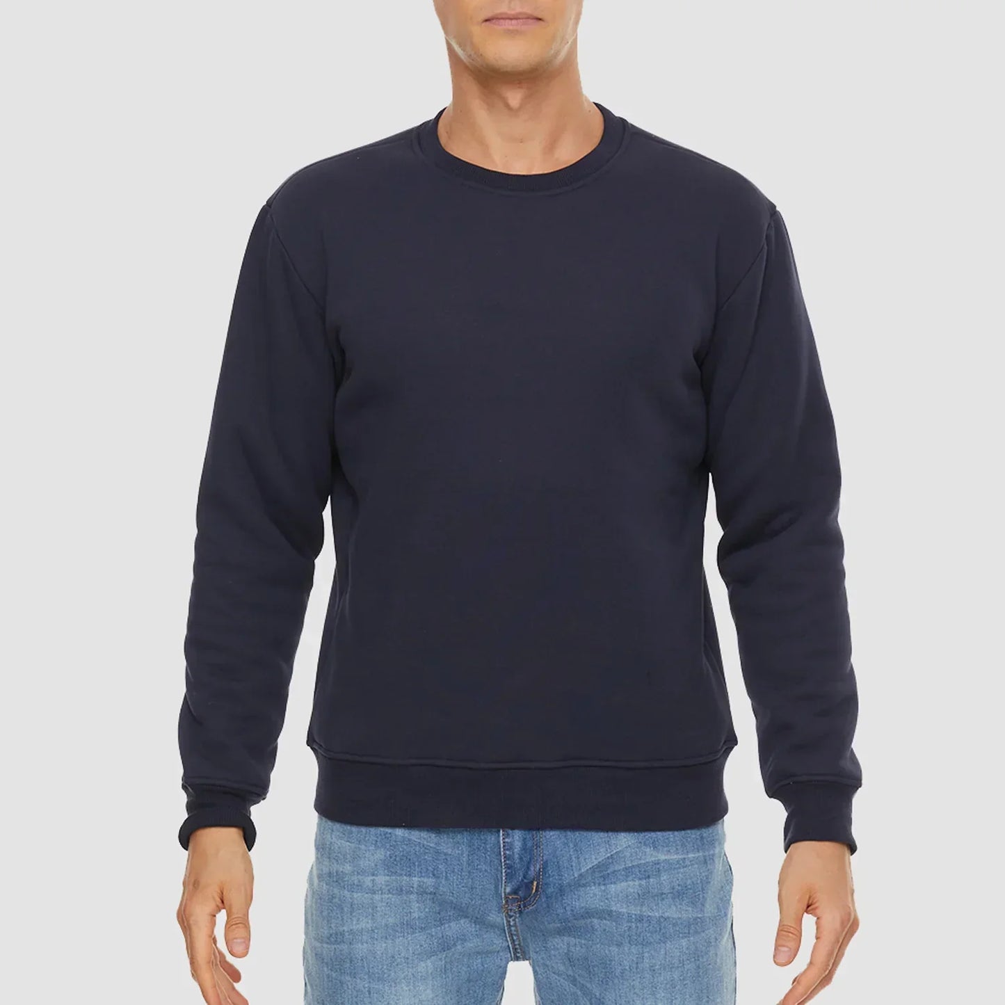 Sweatshirt – Warm – Rundhalsausschnitt – Winterpullover – Fleecegefütterte Sweatshirts für Männer-Chaps Herrenmode