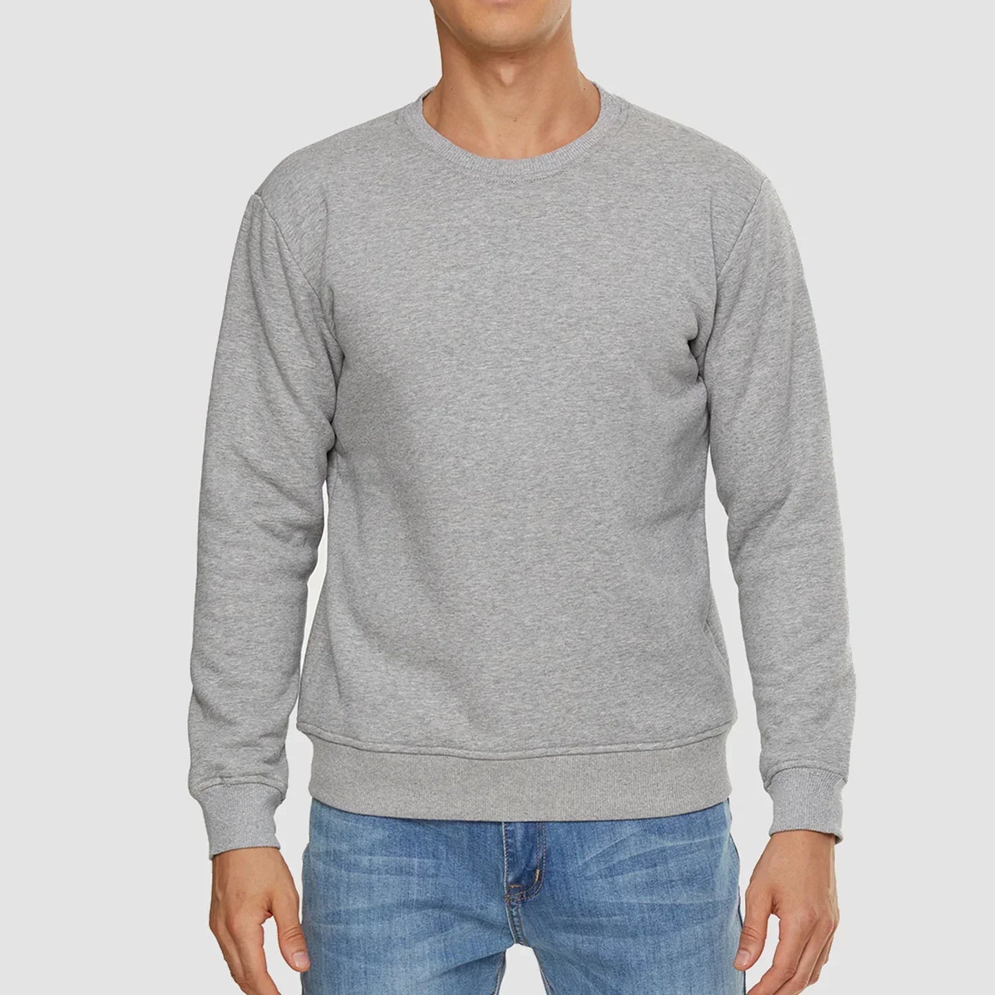 Sweatshirt – Warm – Rundhalsausschnitt – Winterpullover – Fleecegefütterte Sweatshirts für Männer-Chaps Herrenmode