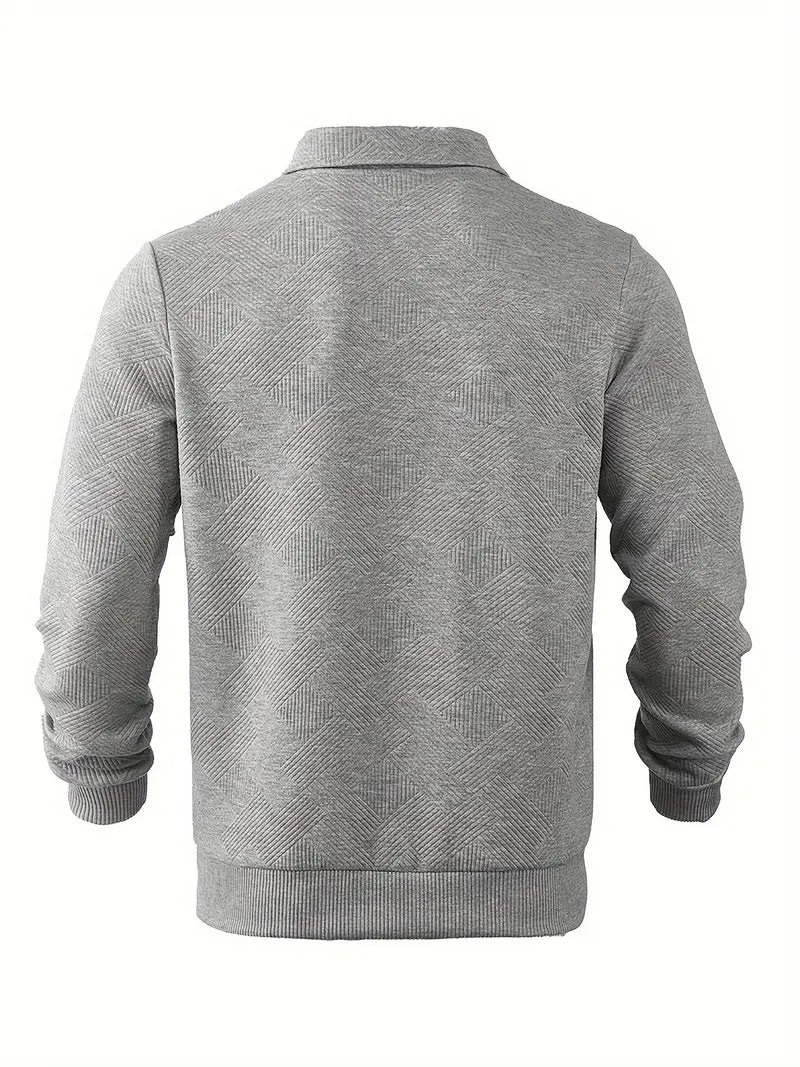 Sweatshirt mit Viertelreißverschluss | Mit Kragen | Normaler Reißverschluss | Herren-Pullover mit halbem Reißverschluss | Herrenbekleidung-Chaps Herrenmode