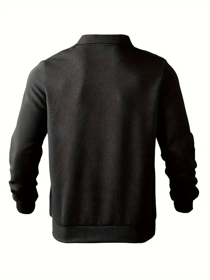 Sweatshirt mit Viertelreißverschluss | Mit Kragen | Normaler Reißverschluss | Herren-Pullover mit halbem Reißverschluss | Herrenbekleidung-Chaps Herrenmode