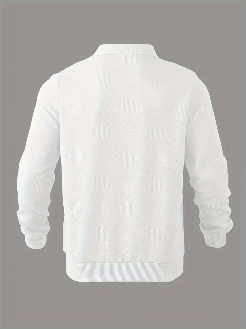 Sweatshirt mit Viertelreißverschluss | Mit Kragen | Normaler Reißverschluss | Herren-Pullover mit halbem Reißverschluss | Herrenbekleidung-Chaps Herrenmode