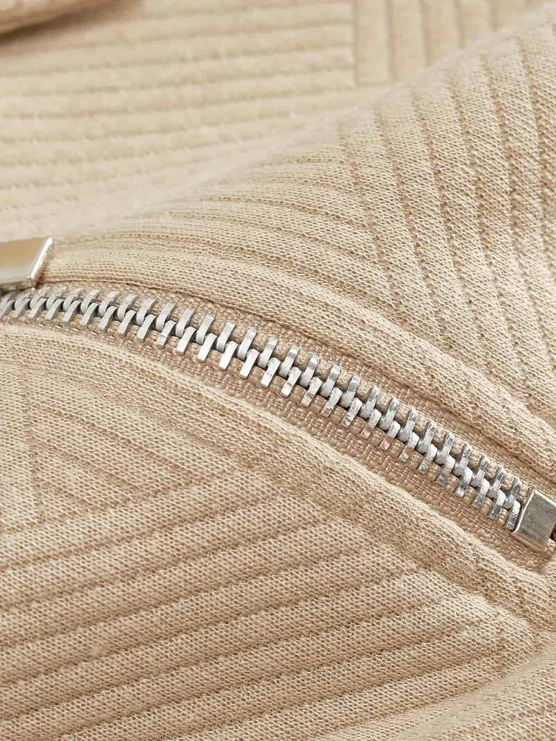 Sweatshirt mit Viertelreißverschluss | Mit Kragen | Normaler Reißverschluss | Herren-Pullover mit halbem Reißverschluss | Herrenbekleidung-Chaps Herrenmode
