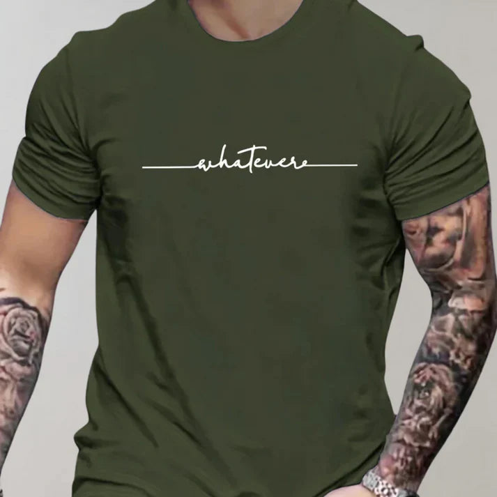 T-Shirt – Kurzärmeliges T-Shirt mit Rundhalsausschnitt für Männer-Armee Grün-XS-Chaps Herrenmode