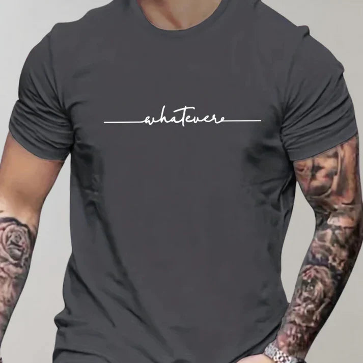 T-Shirt – Kurzärmeliges T-Shirt mit Rundhalsausschnitt für Männer-Dunkelgrau-XS-Chaps Herrenmode