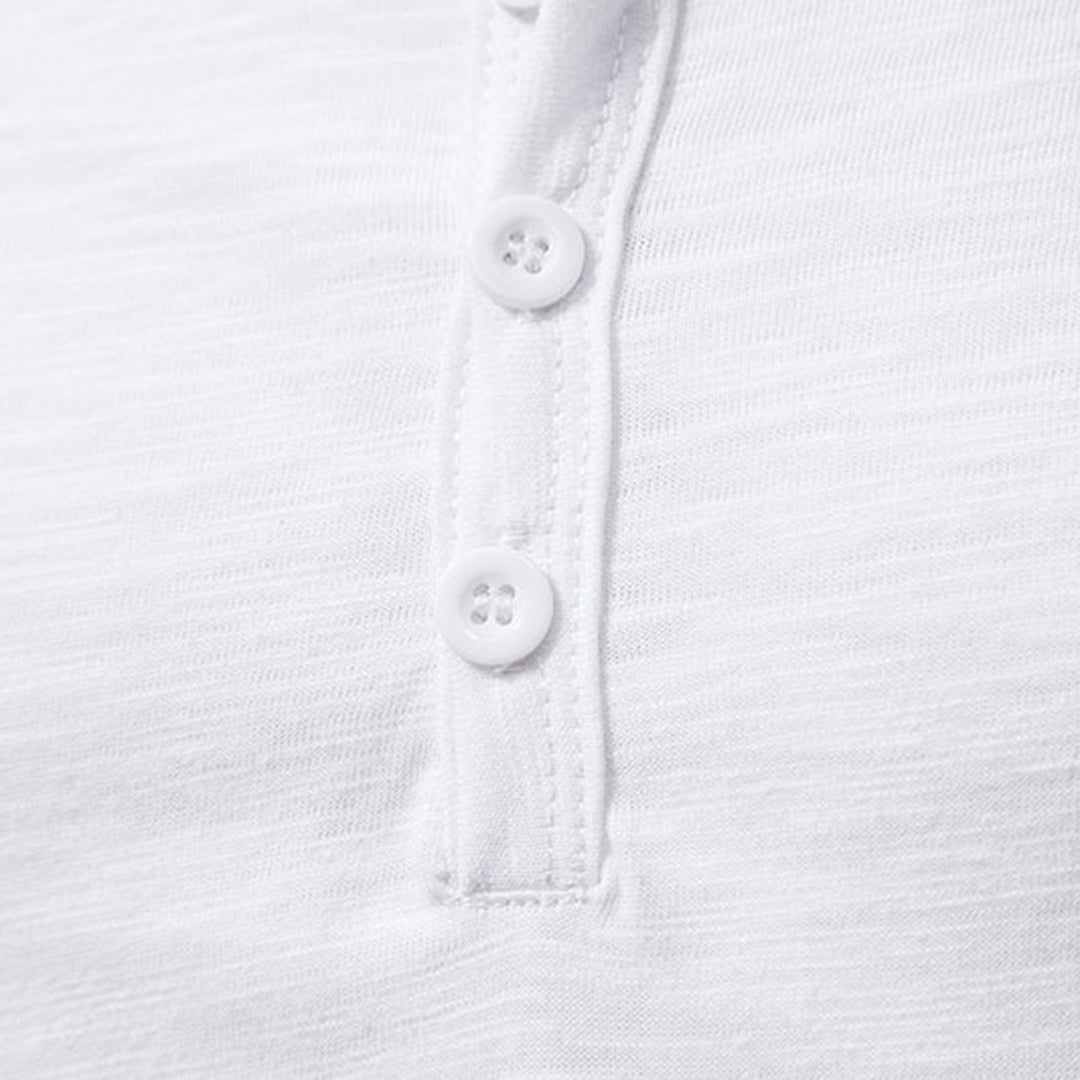 T-Shirt | Leicht | Knopfausschnitt | Sommershirt | Herrenbekleidung-Chaps Herrenmode