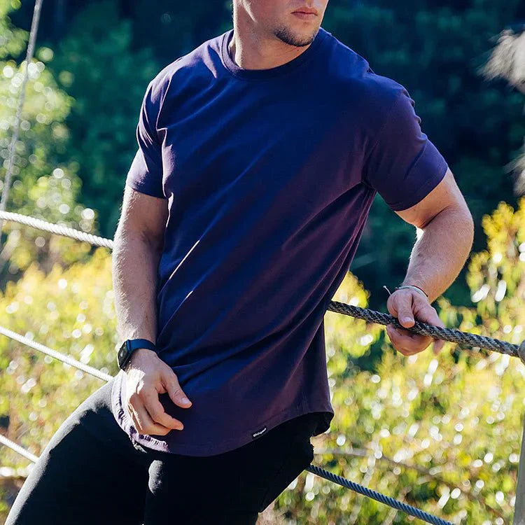 T-Shirt – atmungsaktives Kurzarm-Shirt mit Rundhalsausschnitt für Herren-Chaps Herrenmode